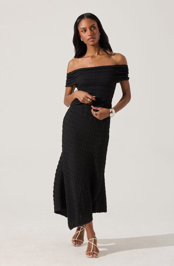 Off Shoulder Textured Knit Top Fashion - Image 4
