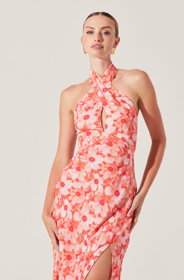 Marissa Floral Halter Neck Dress Online - Image 4