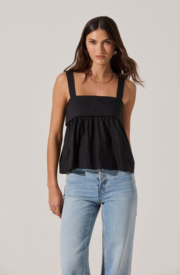 Square Neck Babydoll Top Fashion