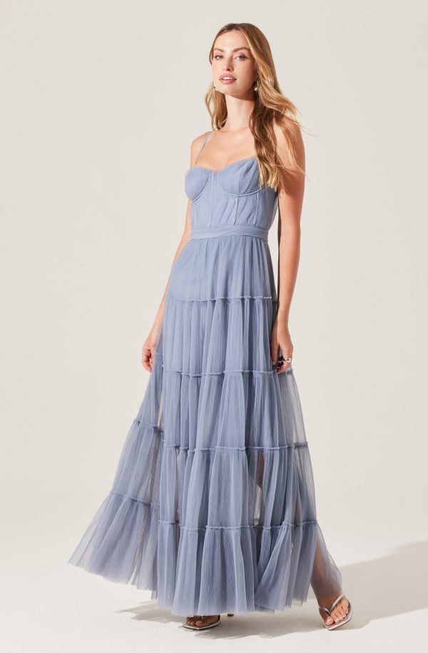 Mireya Bustier Tulle Maxi Dress For Sale - Image 3
