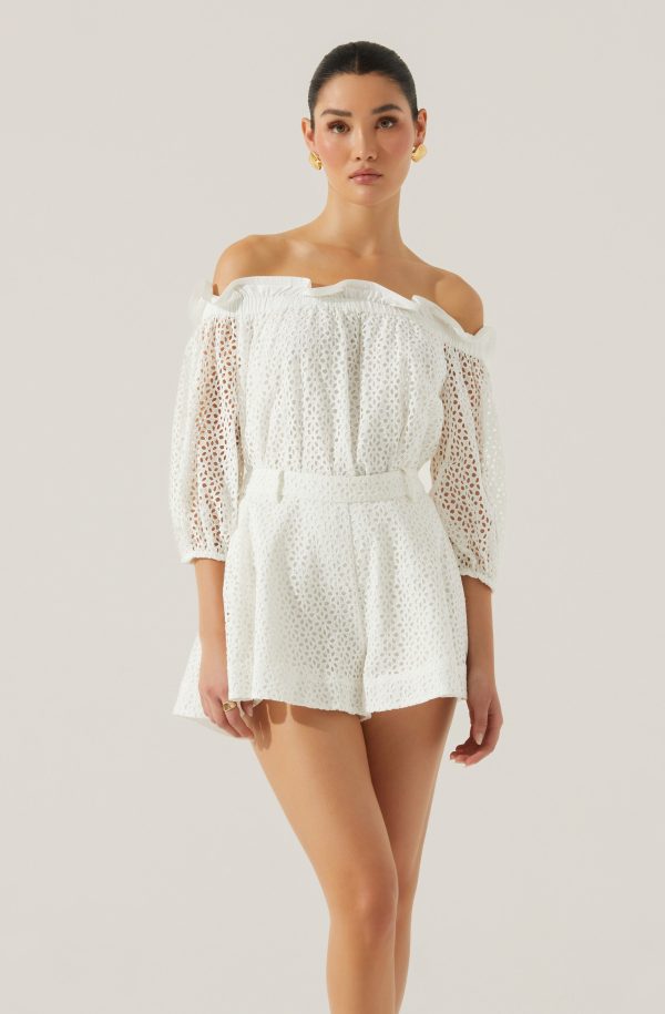 Brissa Eyelet Flared Shorts For Cheap - Image 4