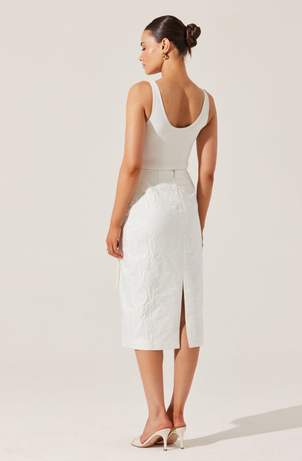 Jazmine Floral Jacquard Midi Skirt on Sale - Image 4