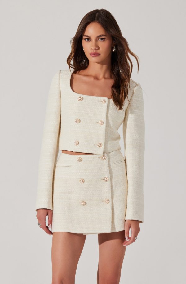 Rosario Tweed Cropped Jacket Supply - Image 2
