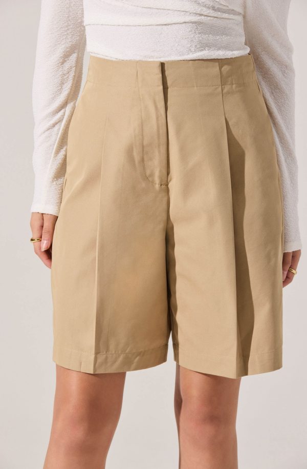 Tailored Pleated Bermuda Shorts For Cheap - Image 3