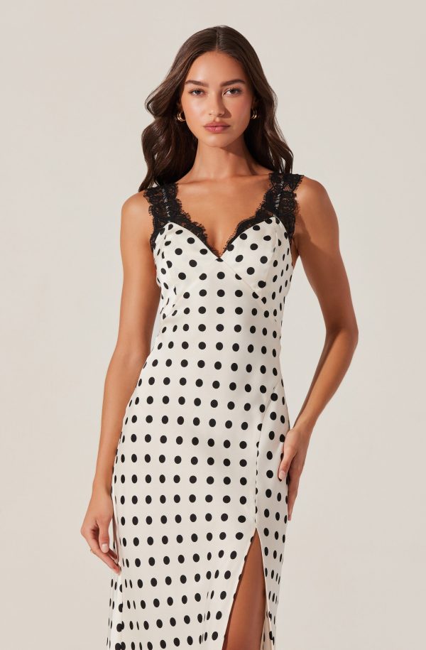 Eirene Polka Dot Midi Dress Fashion - Image 2