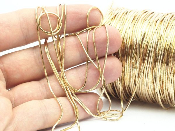 Snake Chain, Brass Chain, 10 M. Raw Brass Snake Chain (1.2mm) Bs 1365 For Discount - Image 4