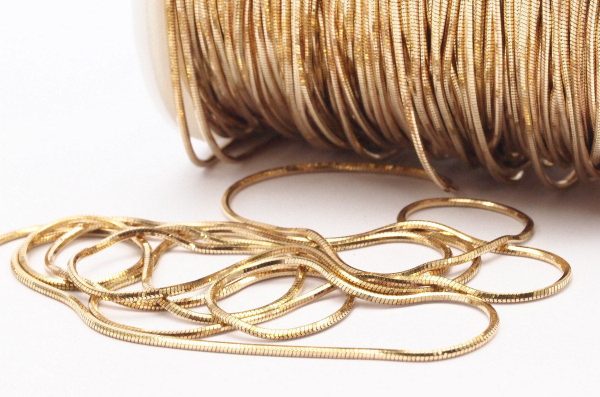 Snake Chain, Brass Chain, 10 M. Raw Brass Snake Chain (1.2mm) Bs 1365 For Discount - Image 2