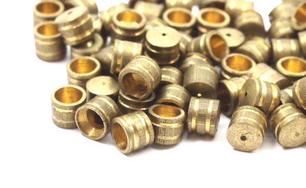50 Raw Brass End Cap , Cord Tip - 3mm Cord End - 4x3.5 Mm For Discount