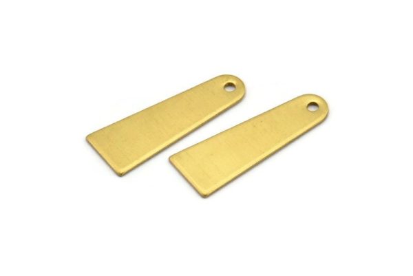 Brass Blank Connector, 12 Raw Brass Stamping Tags (10x28mm) D0263   N0683 Online now