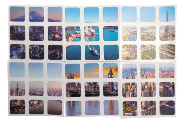 3x3 Famous Cities Sticker Set Online now