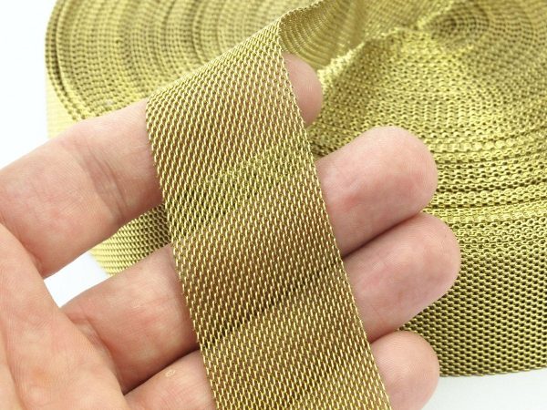 Huge Knitted Mesh Chain, 1 M Large (30x1mm) Raw Brass Mesh Chain Z056 Cheap - Image 3