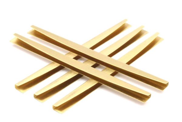 Brass Purse Charm - 4 Raw Brass Straight Pendant Findings For Purses, Wallets, Frames (130x9mm) D0513 Online now - Image 2