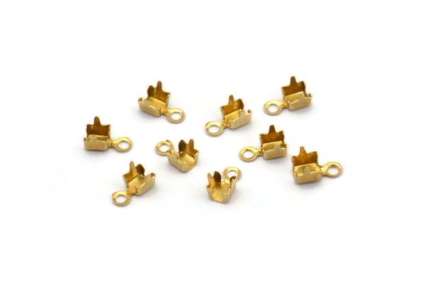 250 Crimp Ends for Rhinestone Chain, PP24 (SS12) Rhinestone Chain Connectors, Crimp Ends for 3.10 3.20mm Chain, S417 Online