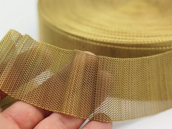 Brass Mesh Chain, 1 M - Large (40x1mm) Raw Brass Mesh Chain ( Z091 ) Online - Image 4