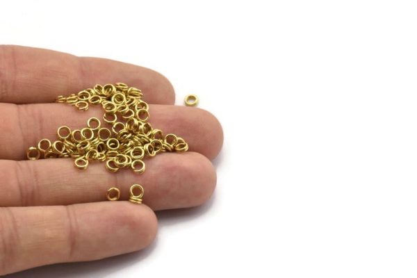 4mm Double Jump Ring - 250 Raw Brass Double Jump Rings , Split Rings (4x0.80mm) A0327 For Cheap - Image 3