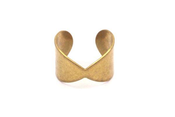 Brass Ring Setting - 10 Raw Brass Adjustable Ring Settings - (16x17mm)   23 Gauge MN15 Online Hot Sale