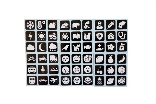 3x3 Icon Stickers For Discount